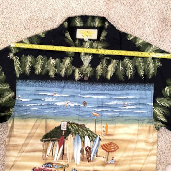 Maui Maui Hawaii Islands Vintage Cali Surf Shirt Mens M Surfing Beach Unique - Picture 3 of 5